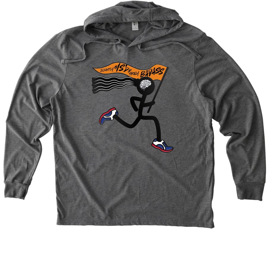 Slightly MS'd Up, Totally Badass, a Aluminum Grey Allmade Eco Triblend Hoodie Tee