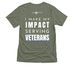 23rd Veteran "Impact" (Men's / Unisex), a Military Green Triblend Tee (back-view)
