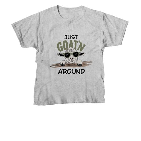 Just Goat?n Around, a Sport Grey Youth Unisex Tee