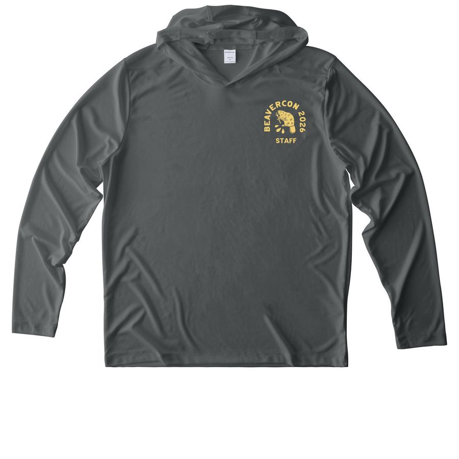 BeaverCON 2026 Staff Sun Hoodie, a Dark Smoke Grey UV Performance Long Sleeve Hoodie