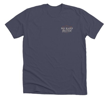 "Yes, but God", a Heather Midnight Navy Premium Unisex Tee