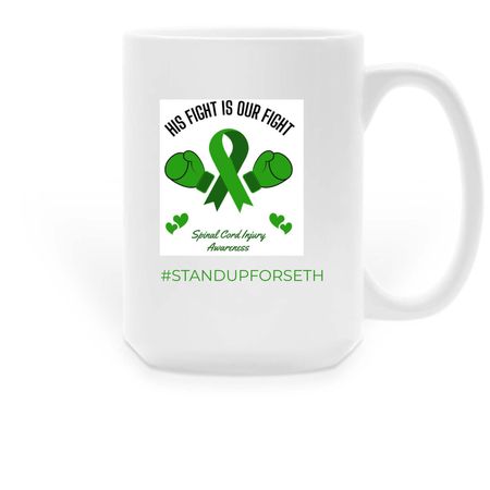 #STANDFORSETH, a White Large Coffee Mug