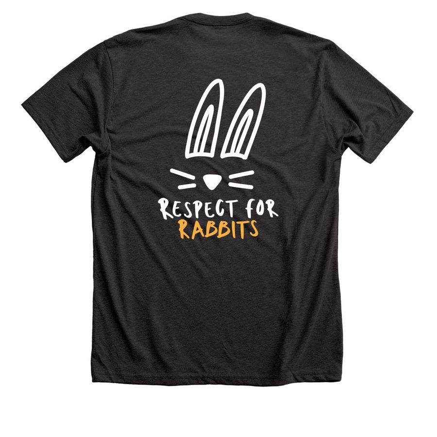 Punky Bunny, a Dark Grey Heather Premium Unisex Tee (back-view)