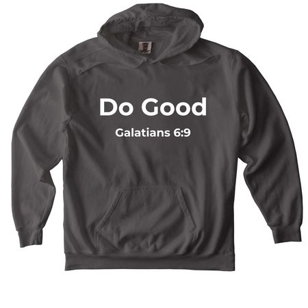 Do Good Project Tee, a Pepper Comfort Colors Pullover Hoodie