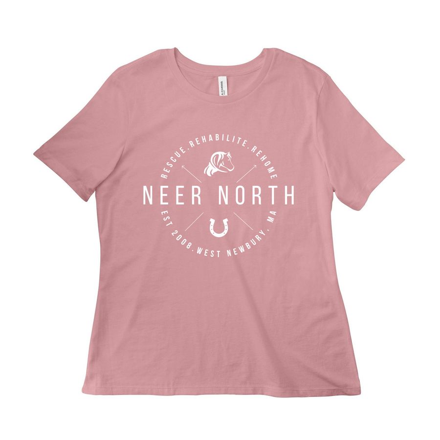 NEER North Circle Logo, a Orchid Women?s Relaxed Cotton Tee
