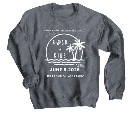 Rock for Kids 2026&nbsp;, a Dark Heather Crewneck Sweatshirt