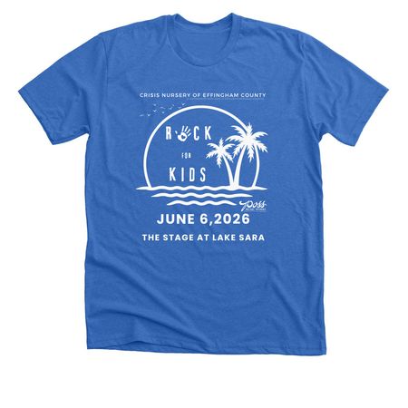 Rock for Kids 2026&nbsp;, a Heather True Royal Premium Unisex Tee