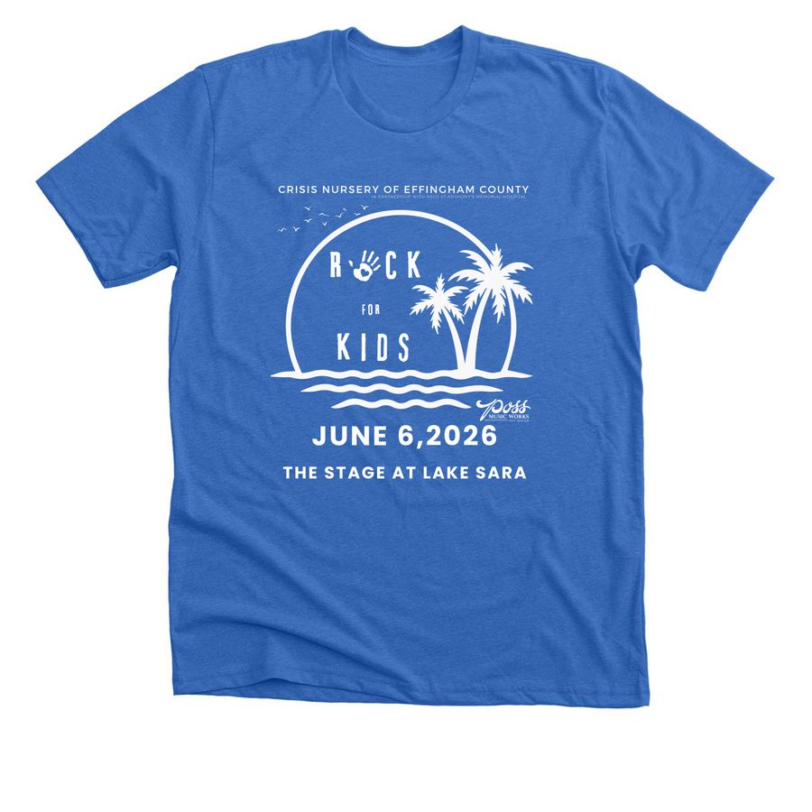 Rock for Kids 2026&nbsp;, a Heather True Royal Premium Unisex Tee