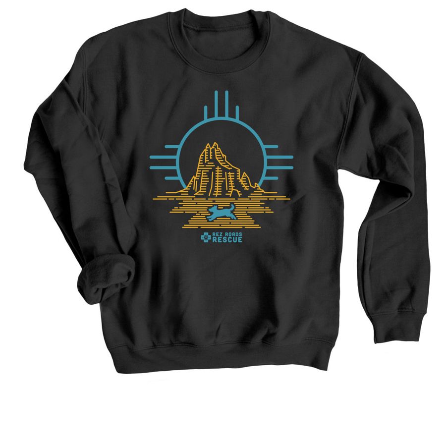 Shiprock Pubby, a Black Crewneck Sweatshirt