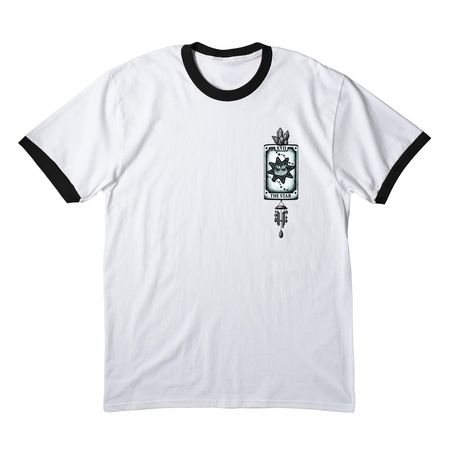 The Star XX, a White/ Jet Black Cotton Ringer Tee