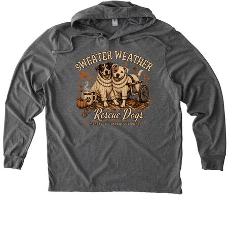 Sweater Weather & Rescue Dogs, a Aluminum Grey Allmade Eco Triblend Hoodie Tee