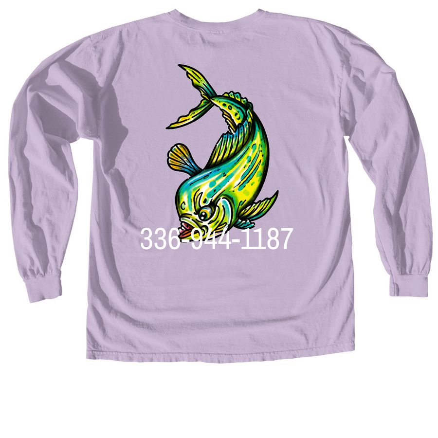 GW So nice they named it twice, a Orchid Comfort Colors Long Sleeve Tee (back-view)