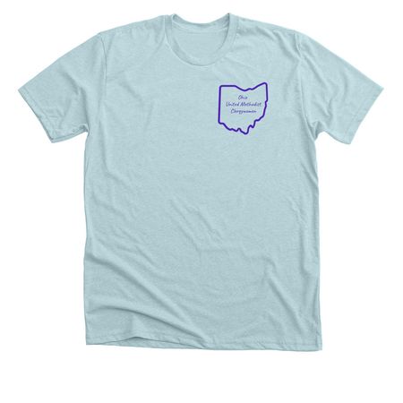 Ohio UM Clergywomen, a Heather Ice Blue Premium Unisex Tee