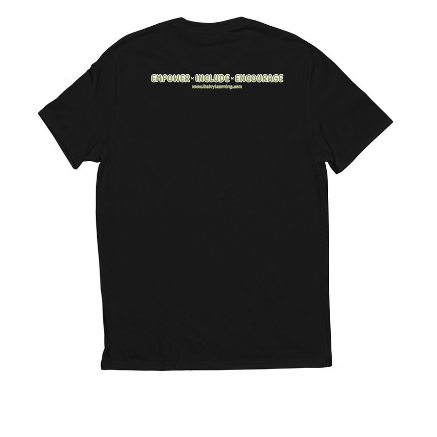 Ike & Ivy Butterfly Infinity, a Deep Black Allmade Eco Triblend Unisex Tee (back-view)