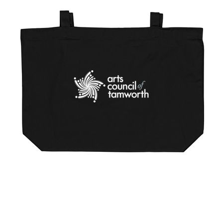 ACT Logo Tote Bag, a Black Large Organic Cotton Tote Bag