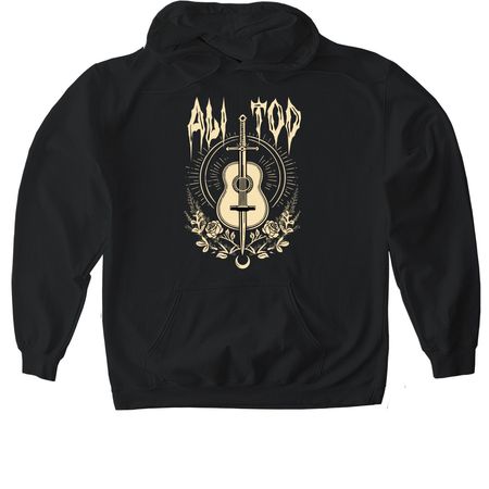 Ali Tod Metal Design, a Black Gildan Softstyle Pullover Hoodie