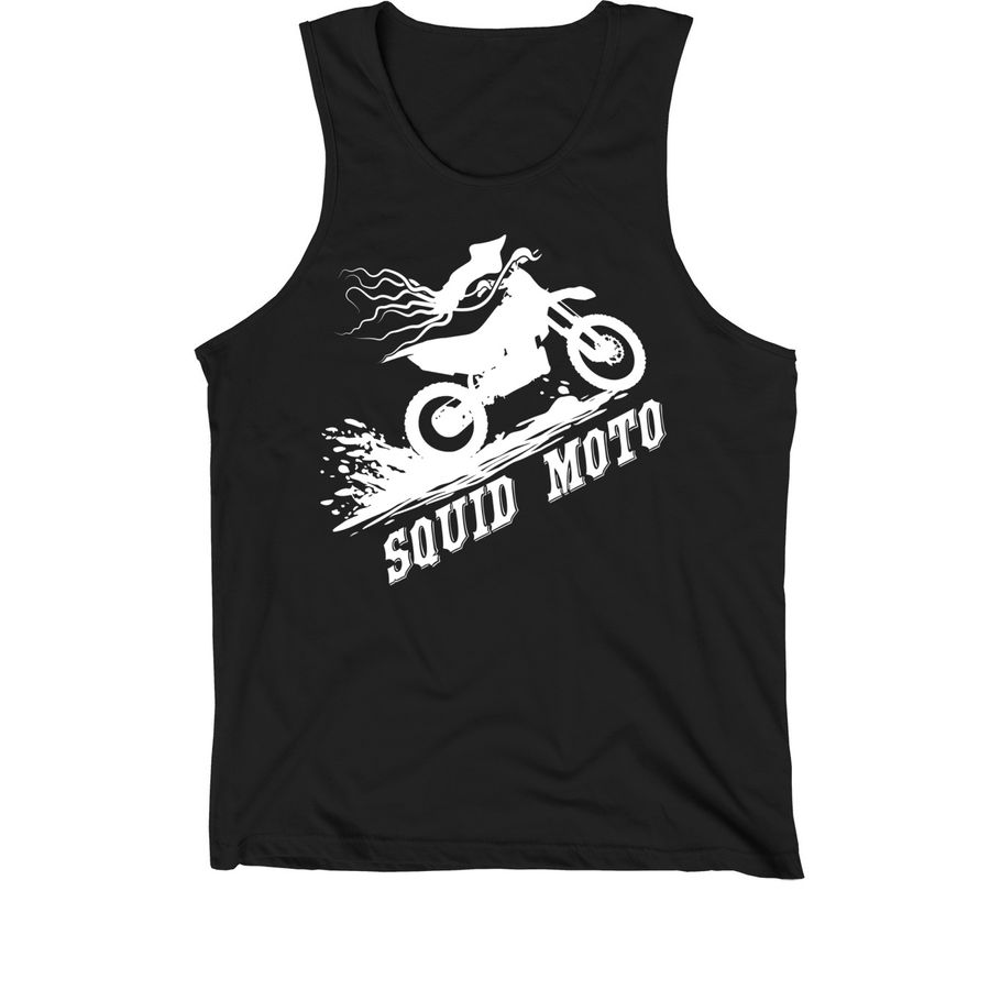 Squid Moto, a Black Premium Cotton Tank