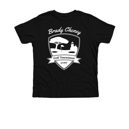 Youth Store-Brady Cheney Charity Golf&nbsp;, a Solid Black Blend Premium Youth Tee