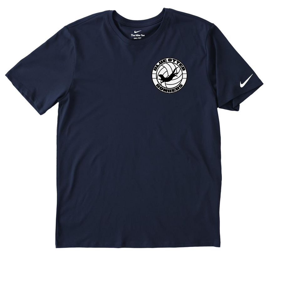 Blue Otter Bombers&nbsp;, a College Navy Nike Dri-FIT Jersey Blend Performance Tee