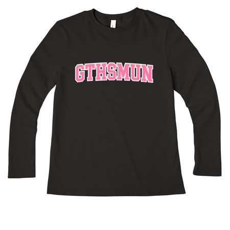 GTHS MUN Pink Design, a Black Women?s Premium Long Sleeve Tee