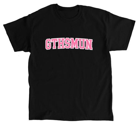 GTHS MUN Pink Design, a Black Classic Unisex Tee