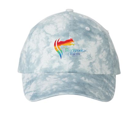 HATS!, a Light Blue Printed Tie Dye Baseball Hat