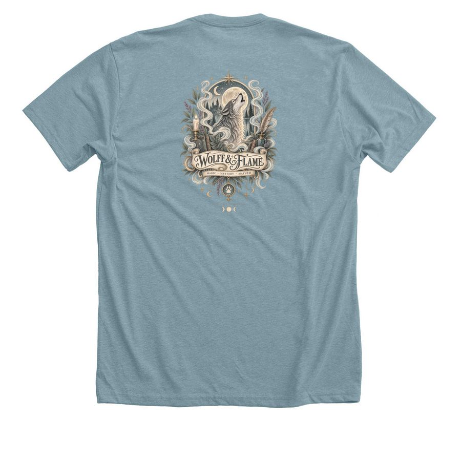 Divination&nbsp;, a Heather Blue Lagoon Premium Unisex Tee (back-view)