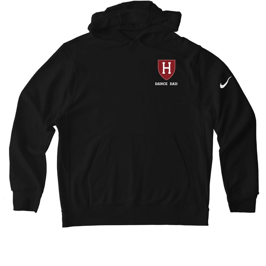 Harvard Dance Dad, a Black Nike Club Fleece Pullover Hoodie