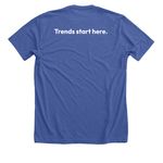 Marketplace & Academy Blue T-Shirt, a Solid True Royal Premium Unisex Tee (back-view)