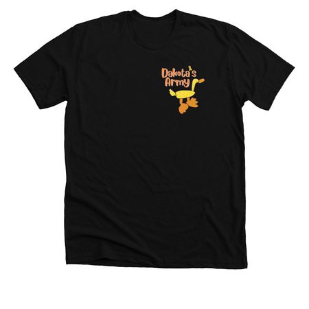 Go Gold, a Solid Black Blend Premium Unisex Tee (back-view)