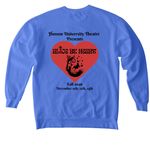 Cast Shirt Alice by Heart, a Flo Blue Comfort Colors Crewneck Sweatshirt (back-view)