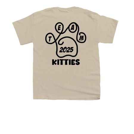 TeamKitties2025, a Sand Youth Unisex Tee