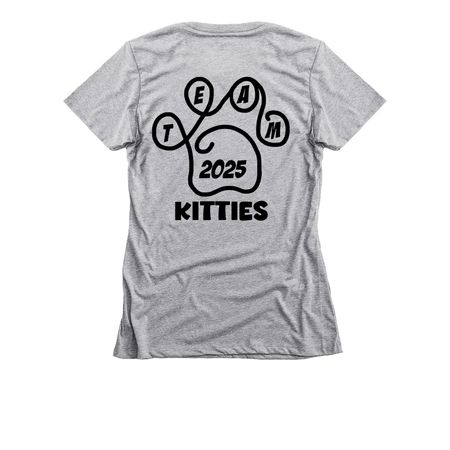 TeamKitties2025, a Dark Heather Grey Women's Slim Fit Tee