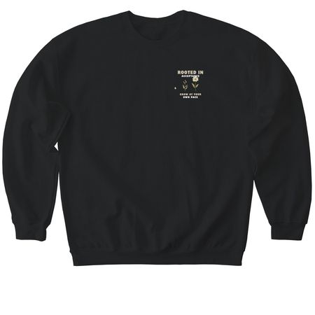 Rooted In Acceptance&nbsp;, a Black Softstyle Crewneck Sweatshirt