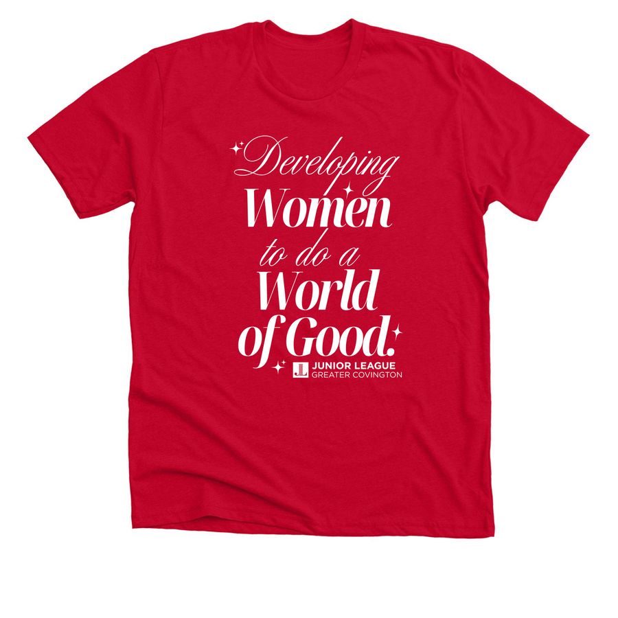 Developing Women Tee, a Solid Red Blend Premium Unisex Tee