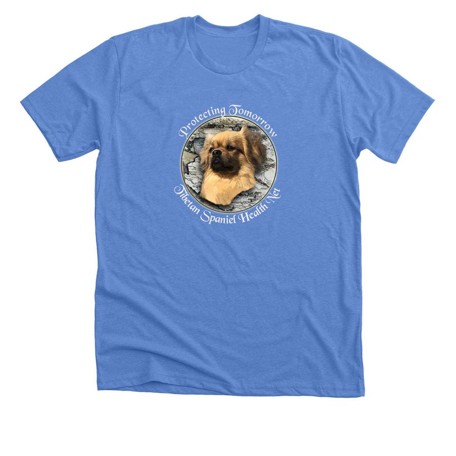 TSHN White Logo&nbsp;, a Heather Columbia Blue Premium Unisex Tee