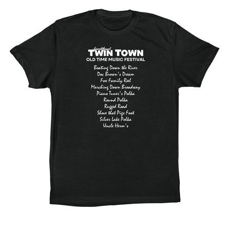 2026 Festival Tunes, a Vintage Black Premium Cotton Tee
