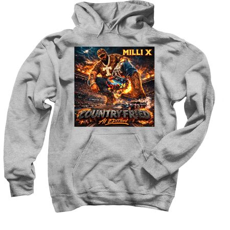 Country Fried AI Edition, a Sport Grey Pullover Hoodie