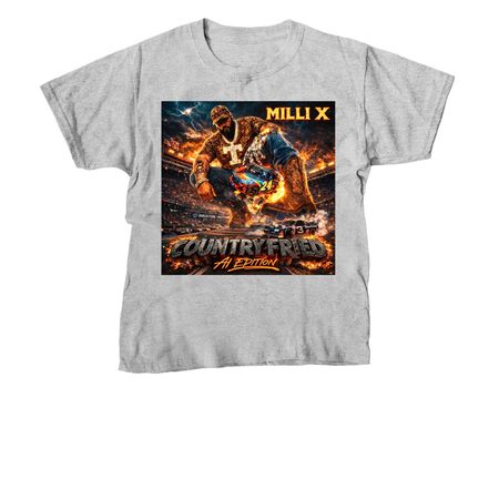 Country Fried AI Edition, a Sport Grey Youth Unisex Tee