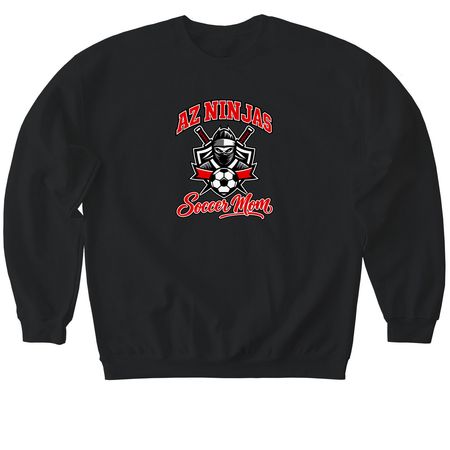 AZ Ninjas Soccer Mom&nbsp;, a Black Softstyle Crewneck Sweatshirt