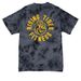 Tie Dye Flag N' Badge, a Black Crystal Tie Dye Tee (back-view)