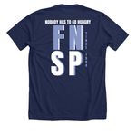 FNSP MERCH! Support the Walk for Hunger, a Solid Navy Blend Premium Unisex Tee (back-view)