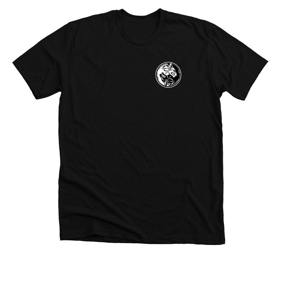 Wolf Warrior Merch, a Solid Black Blend Premium Unisex Tee
