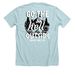 GTHO2, a Heather Ice Blue Premium Unisex Tee (back-view)
