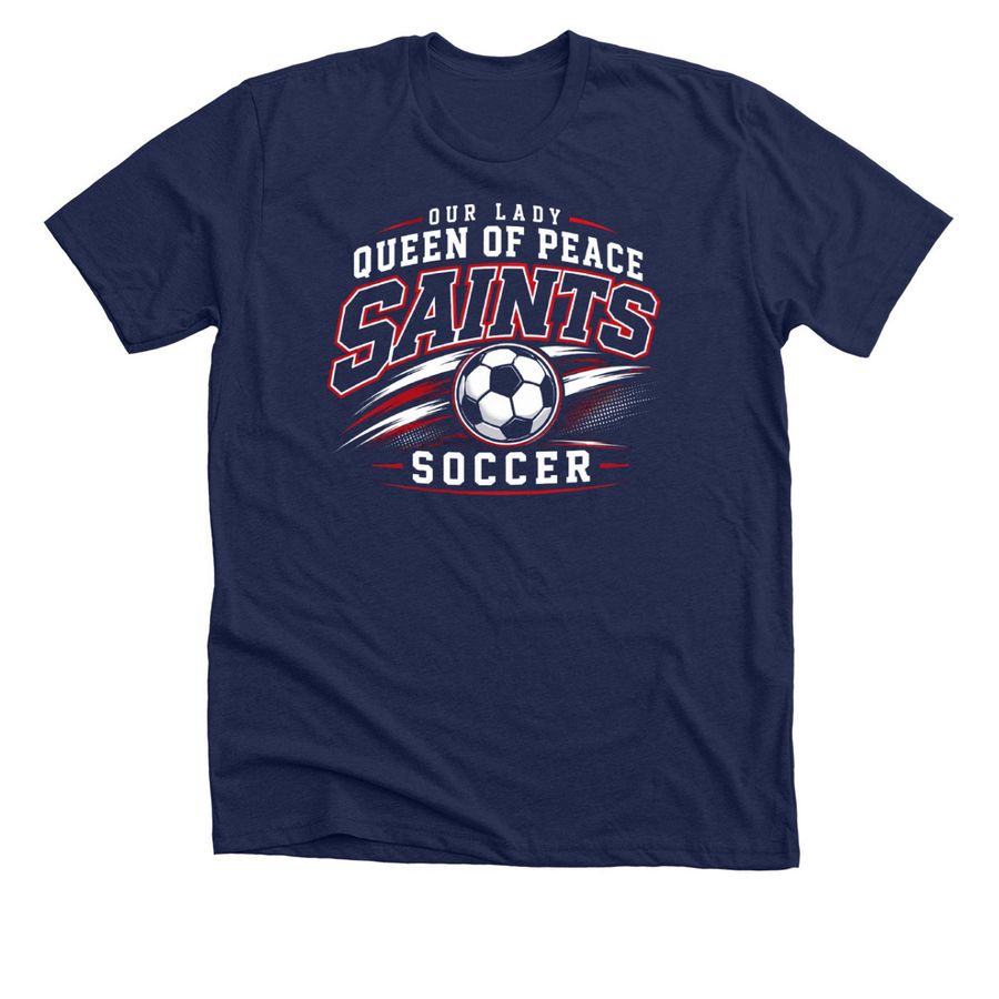 OLQP Soccer, a Solid Navy Blend Premium Unisex Tee