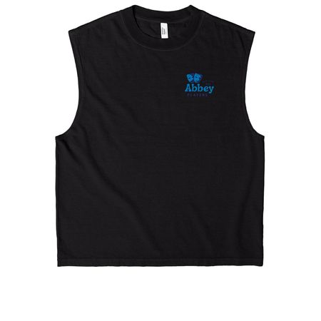 Abbey Players Tech Collection, a True Black Heavyweight Garment Dye Muscle Tee