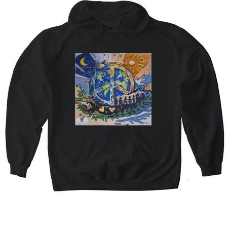 Peace Looks Like This!&nbsp;, a Black Gildan Softstyle Pullover Hoodie