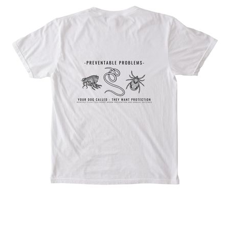 Your Dog Called, a White Comfort Colors Pocket Tee