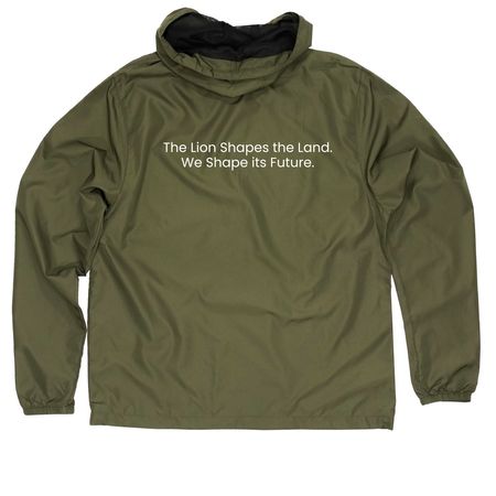 Mountain Lion Zip Jacket, a Army Quarter-Zip Windbreaker (back-view)
