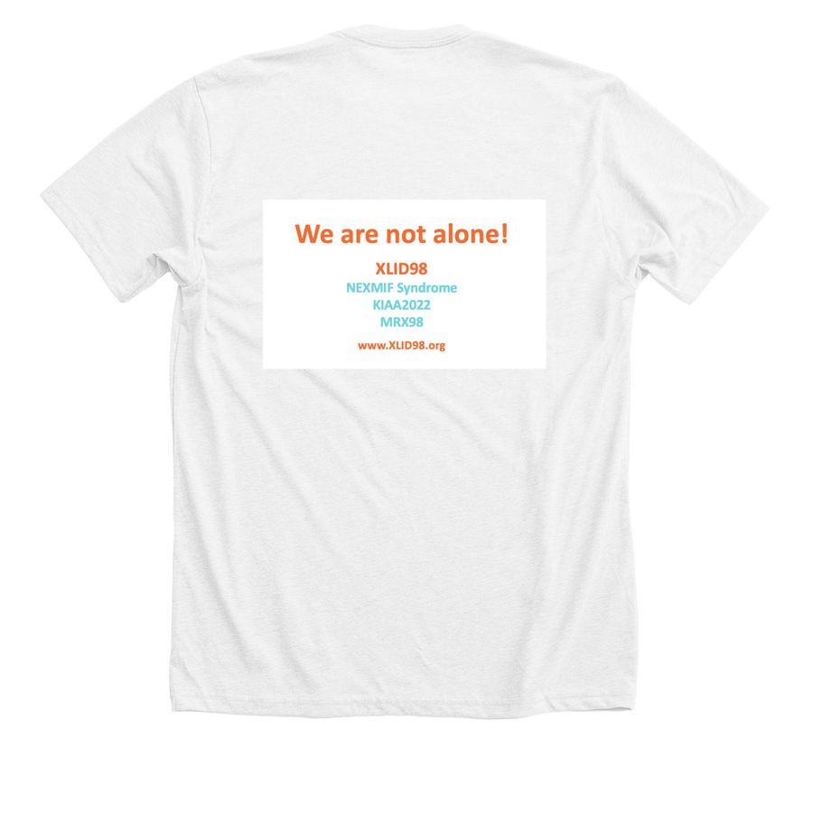 XLID98 Awareness, a Solid White Blend Premium Unisex Tee (back-view)